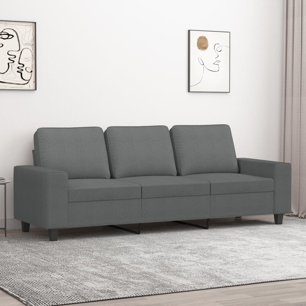 Křeslo Tmavě Šedé Textil