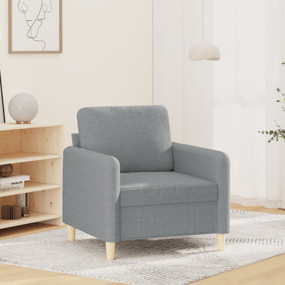 Křeslo Světle Šedé Textil