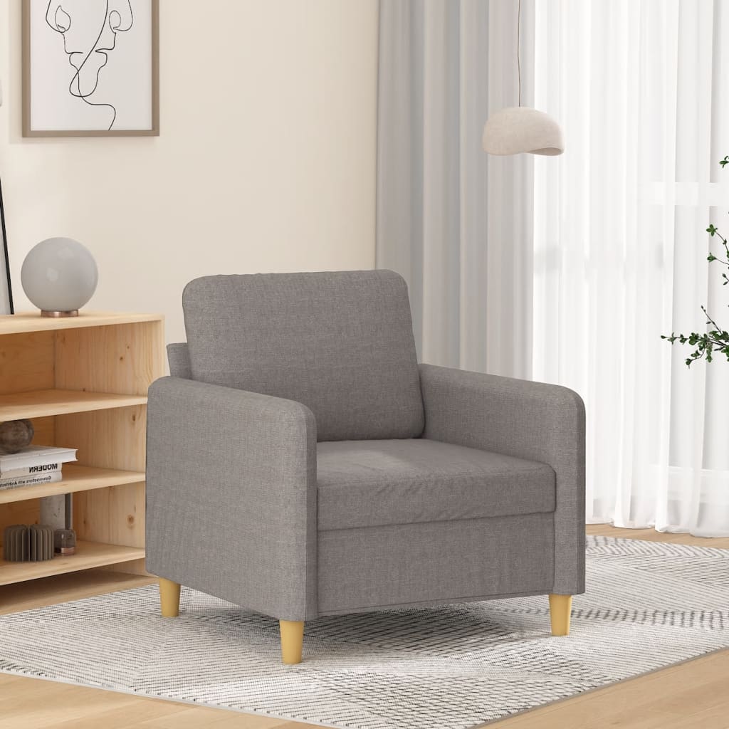 Křeslo Světle Šedé Textil