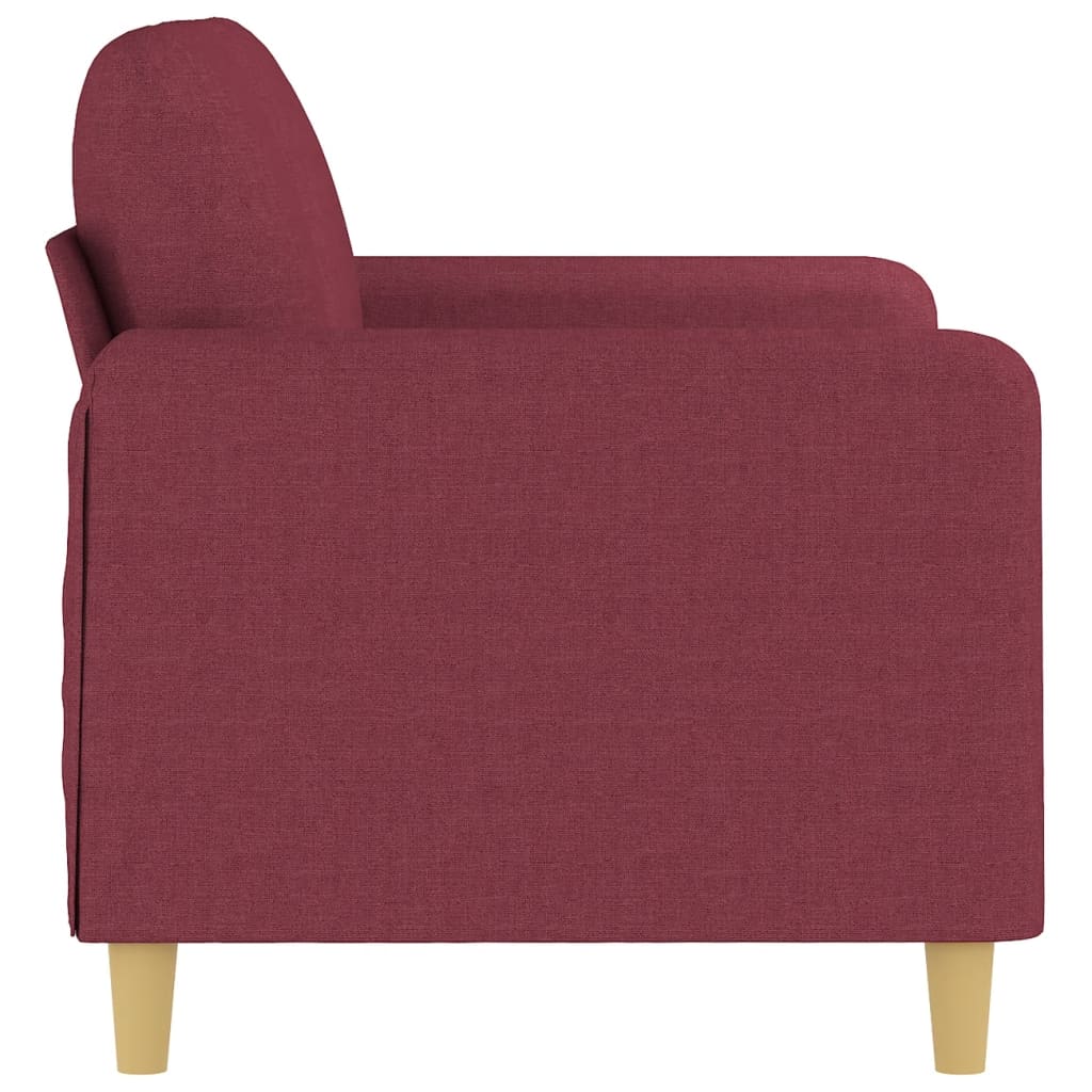 2Místná Pohovka Vínová 120 Cm Textil