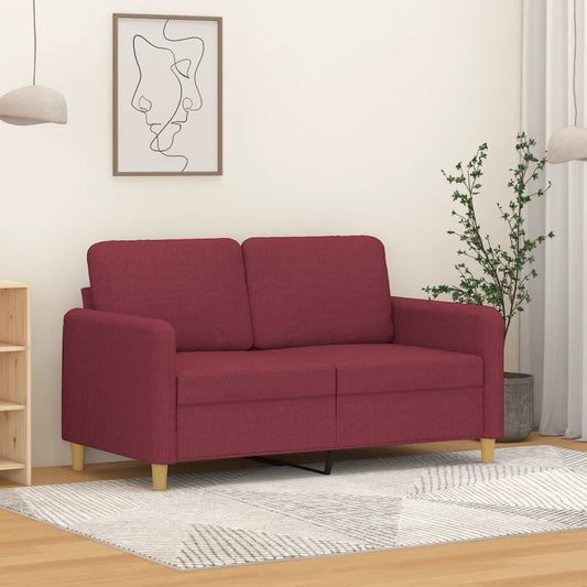 2Místná Pohovka Vínová 120 Cm Textil