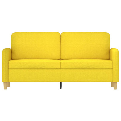 2Místná Pohovka Světle Žlutá 140 Cm Textil