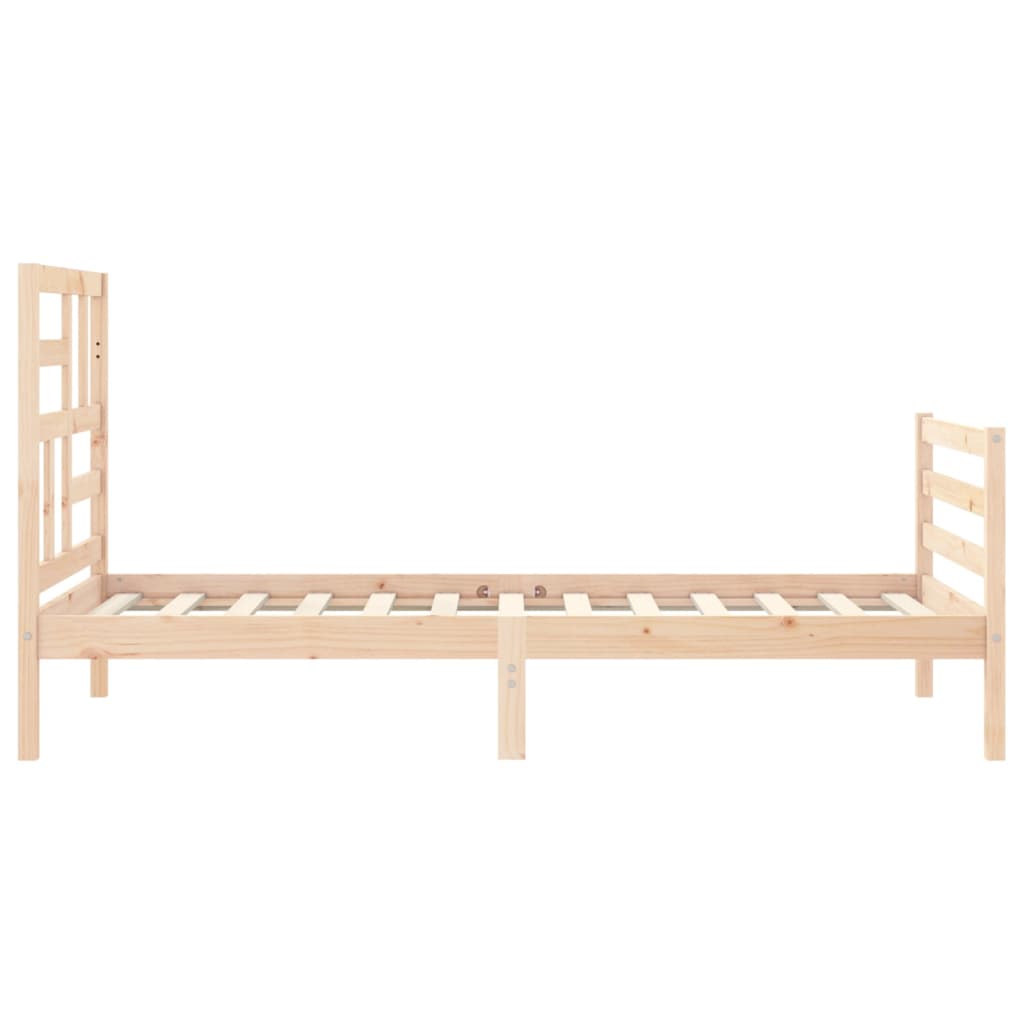 Rám Postele S Čelem 100 X 200 Cm Masivní Dřevo