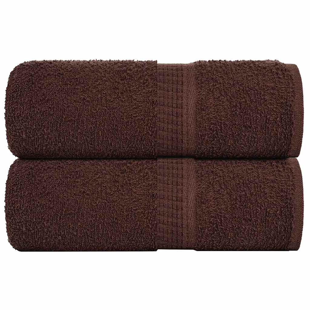 Koupelových Osušek 10 Ks Hnědé 360 G/M² 100% Bavlna Hnědá