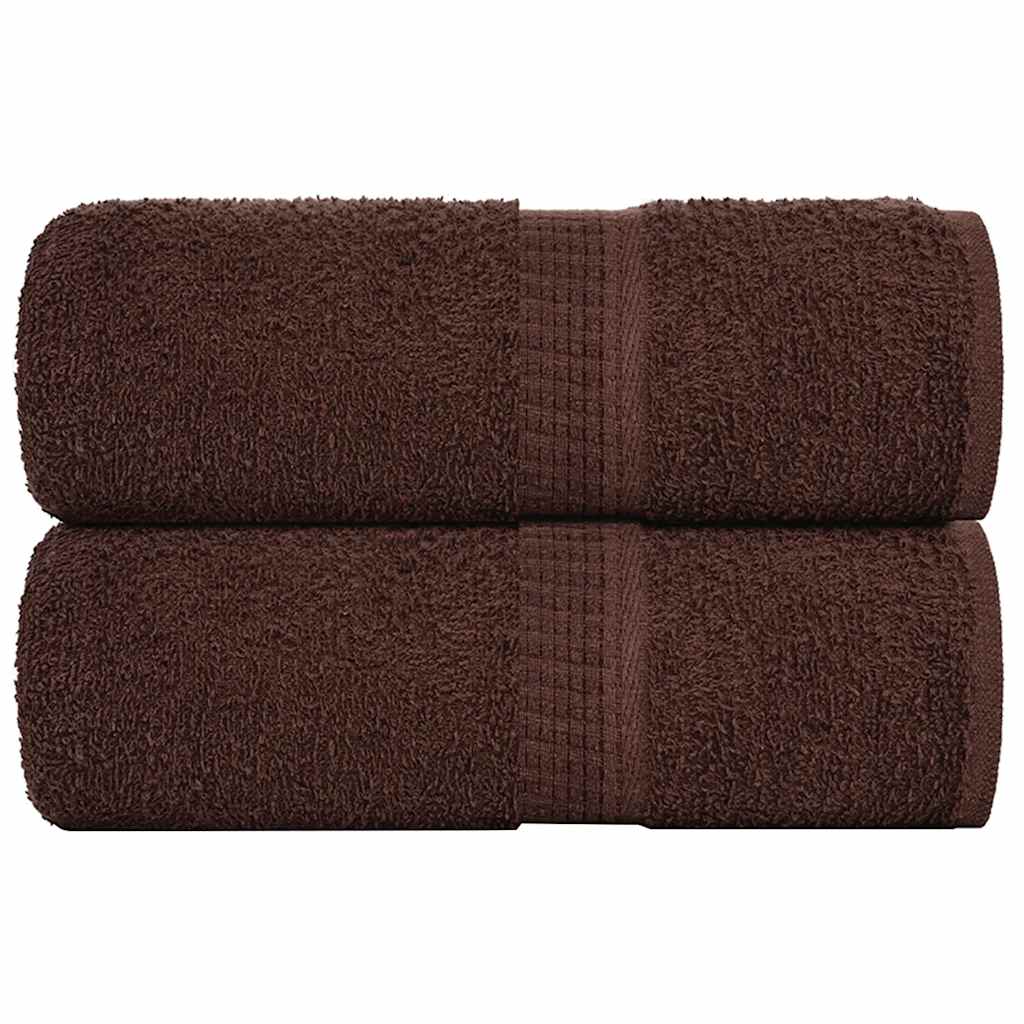 Koupelových Osušek 10 Ks Hnědé 360 G/M² 100% Bavlna Hnědá