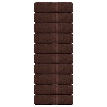Ručníky Pro Hosty Frogn 10 Ks Hnědé 30X50 Cm 360 G/M²
