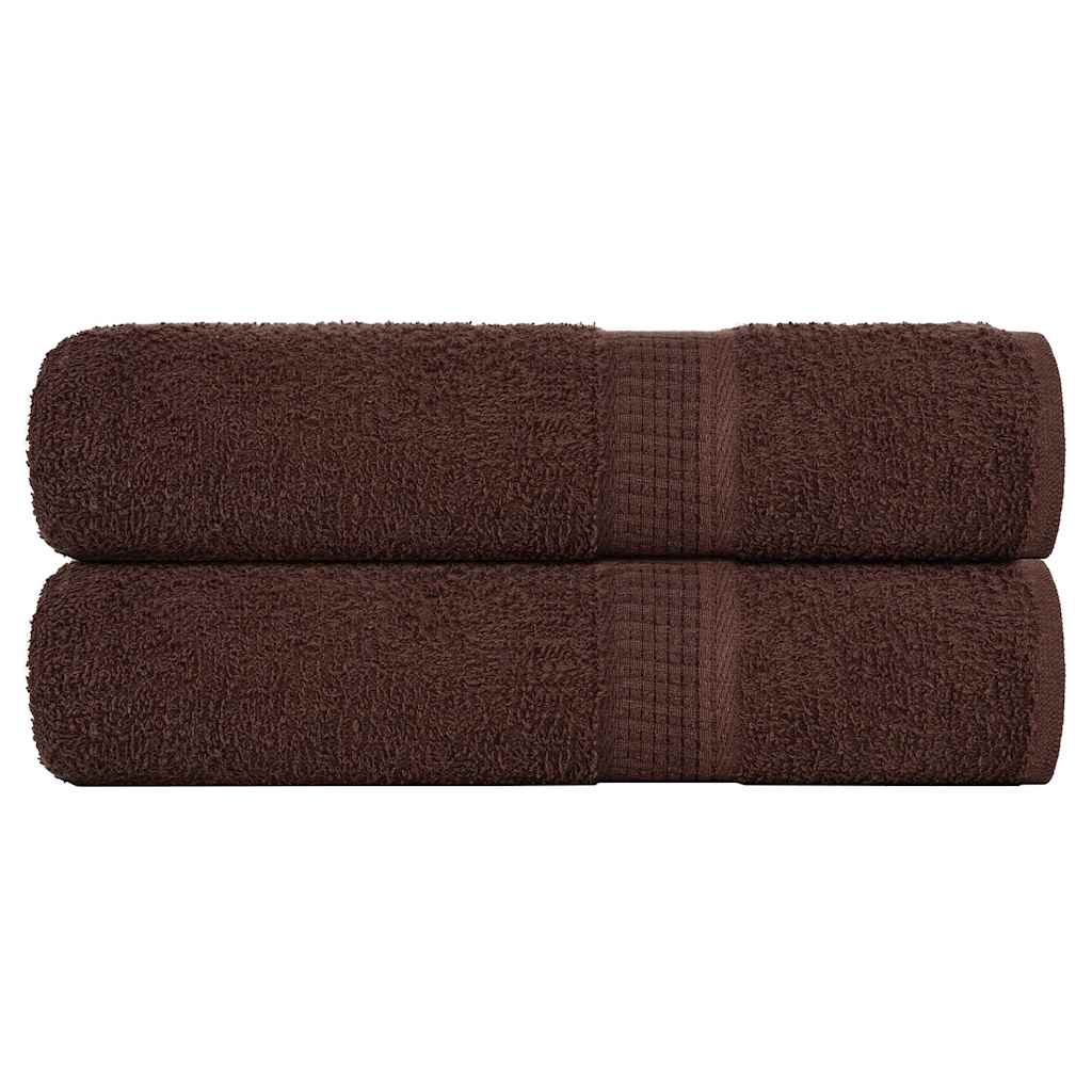 Koupelových Osušek 10 Ks Hnědé 360 G/M² 100% Bavlna Hnědá