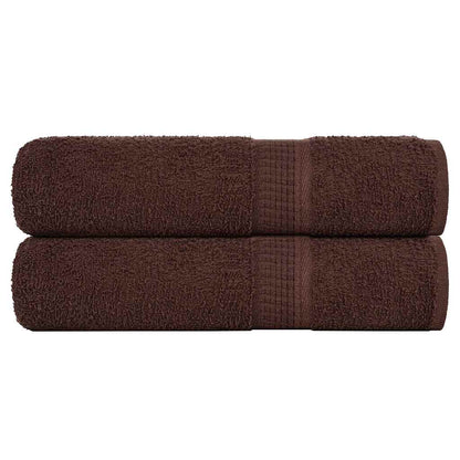 Koupelových Osušek 10 Ks Hnědé 360 G/M² 100% Bavlna Hnědá