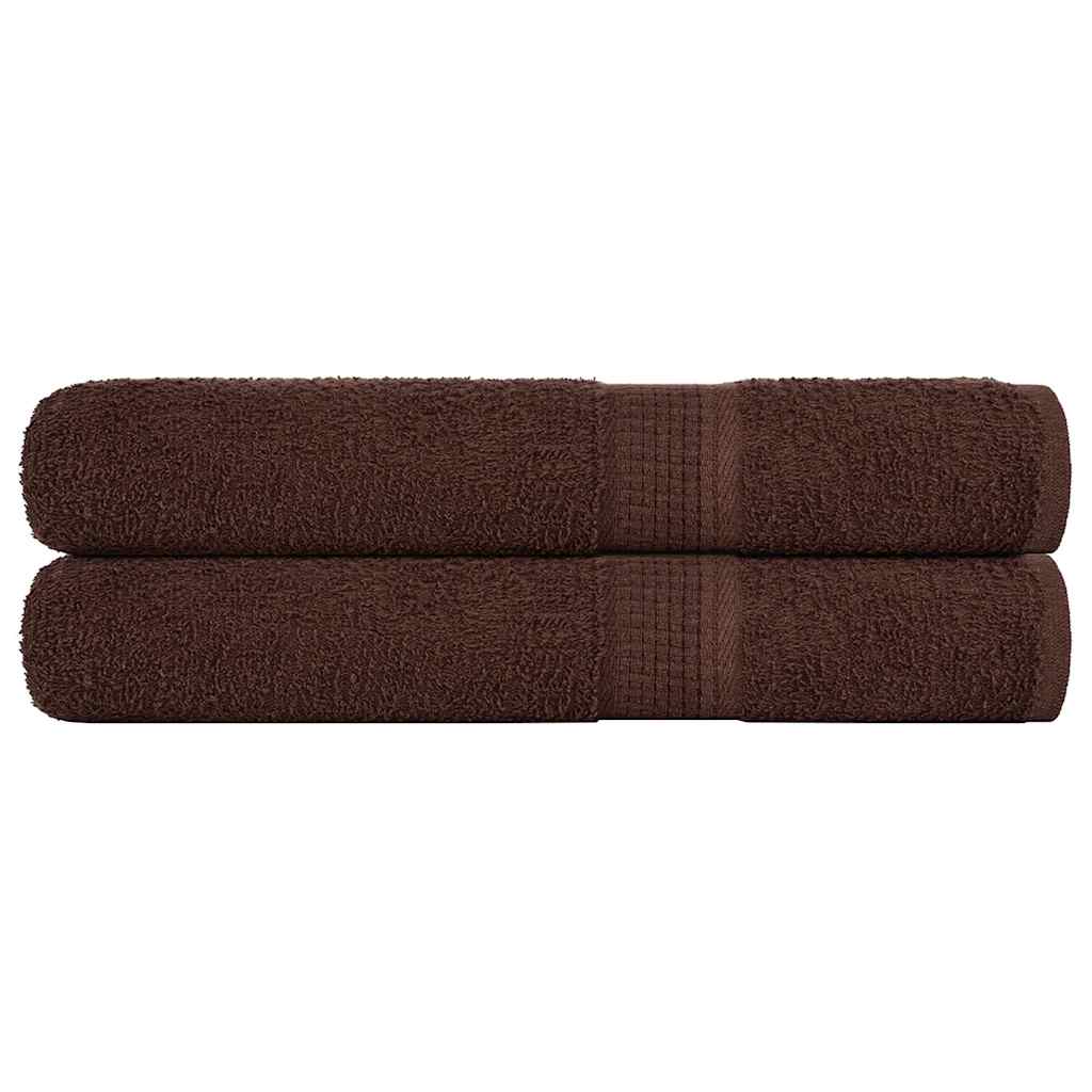 Koupelových Osušek 10 Ks Hnědé 360 G/M² 100% Bavlna Hnědá