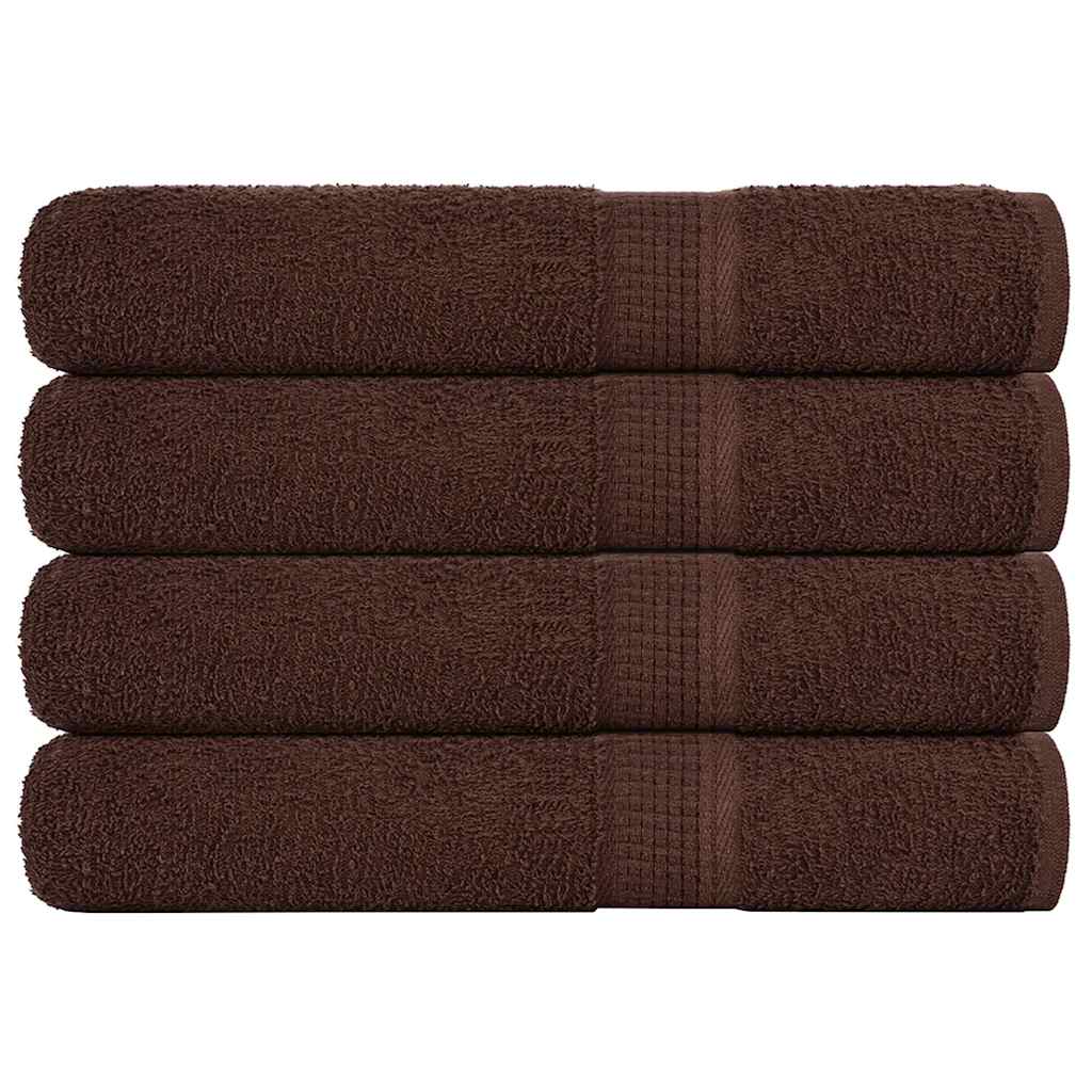 Koupelových Osušek 10 Ks Hnědé 360 G/M² 100% Bavlna Hnědá