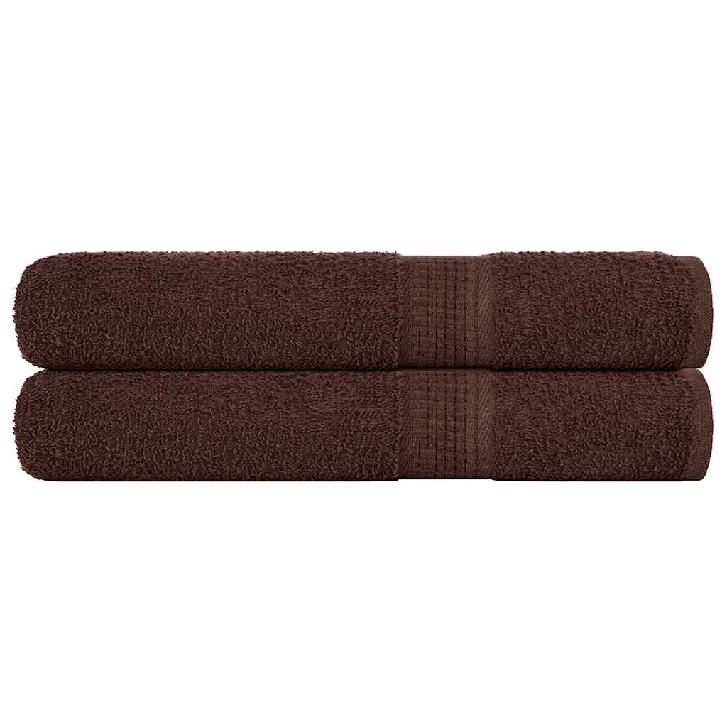 Koupelových Osušek 10 Ks Hnědé 360 G/M² 100% Bavlna Hnědá