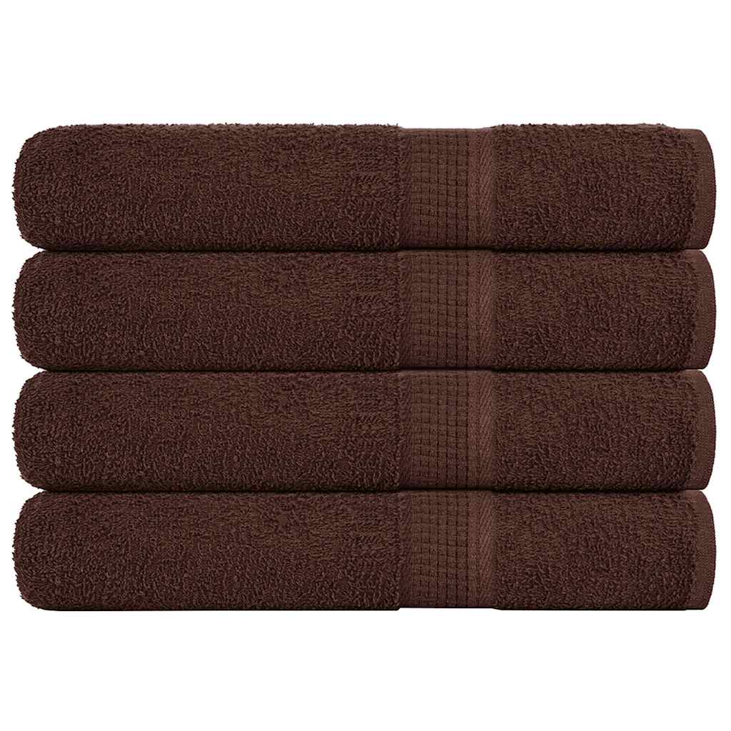 Koupelových Osušek 10 Ks Hnědé 360 G/M² 100% Bavlna Hnědá