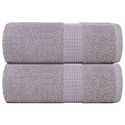 Ručníky 2 Ks Šedá 360 G/M² 100% Bavlna Šedá