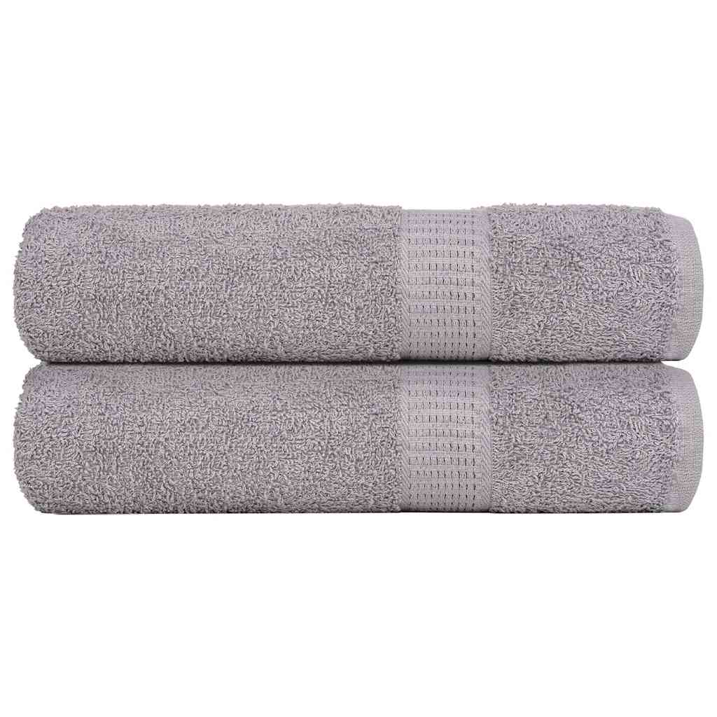 Ručníky 2 Ks Šedá 360 G/M² 100% Bavlna Šedá