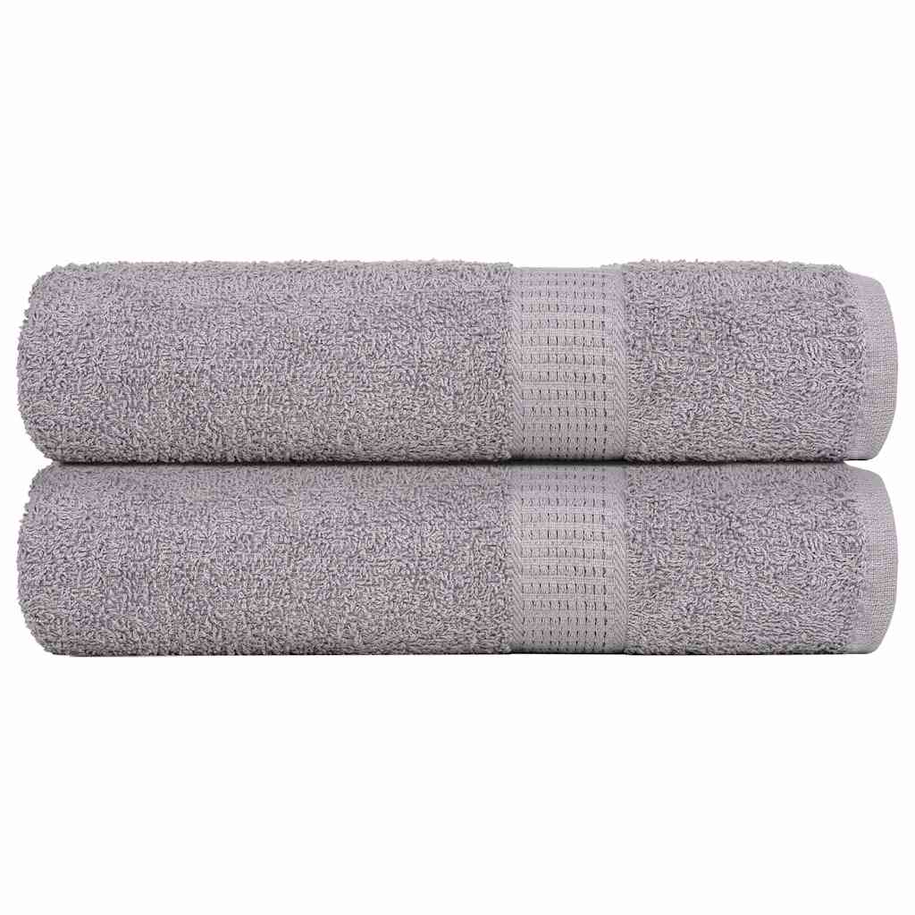 Ručníky 2 Ks Šedá 360 G/M² 100% Bavlna Šedá