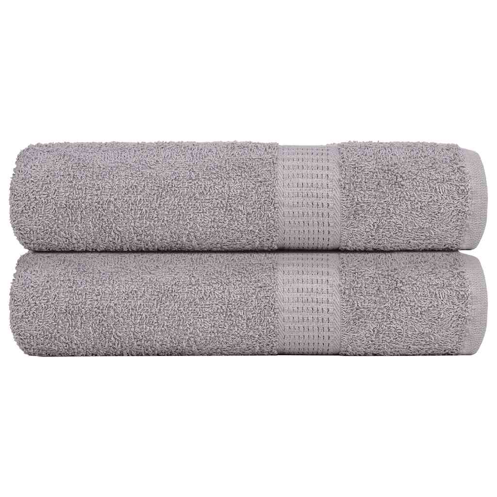 Ručníky 2 Ks Šedá 360 G/M² 100% Bavlna Šedá