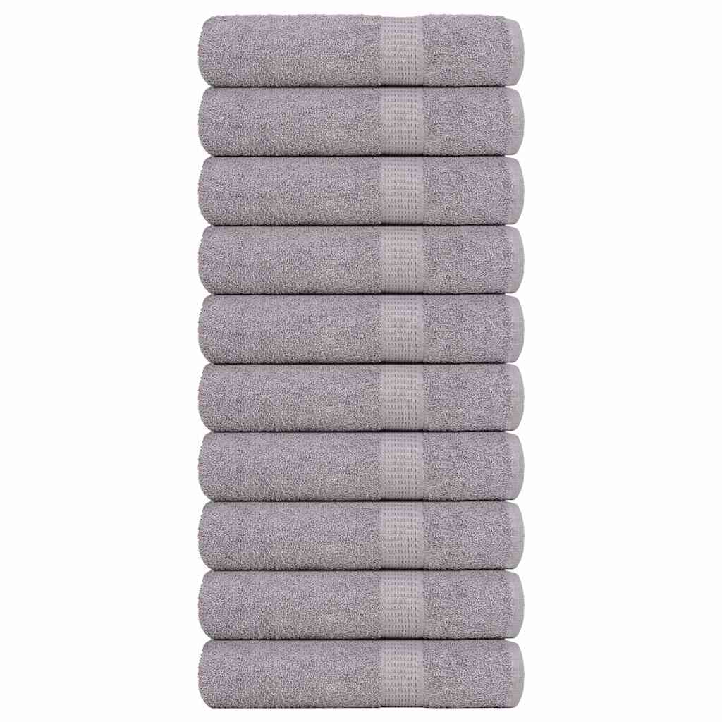 Ručníky 2 Ks Šedá 360 G/M² 100% Bavlna Šedá