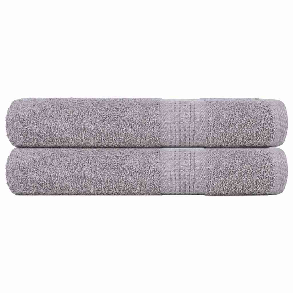 Ručníky 2 Ks Šedá 360 G/M² 100% Bavlna Šedá