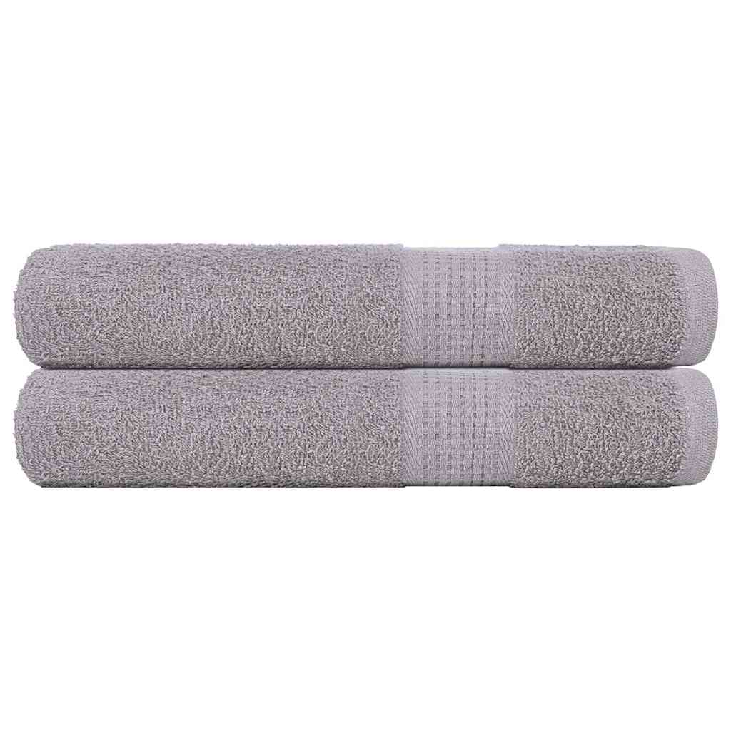 Ručníky 2 Ks Šedá 360 G/M² 100% Bavlna Šedá