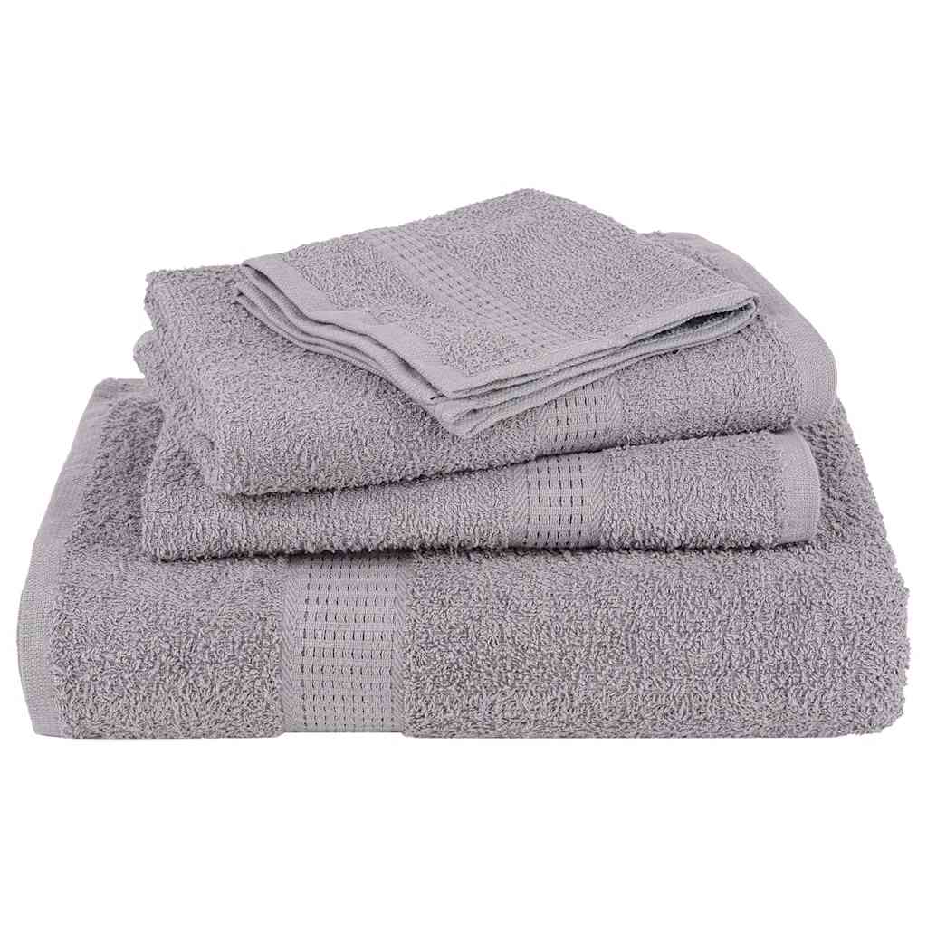 Ručníky 2 Ks Šedá 360 G/M² 100% Bavlna Šedá