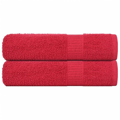 Sprchové Ručníky 10 Ks Červené 360 G/M² 100% Bavlna Červená