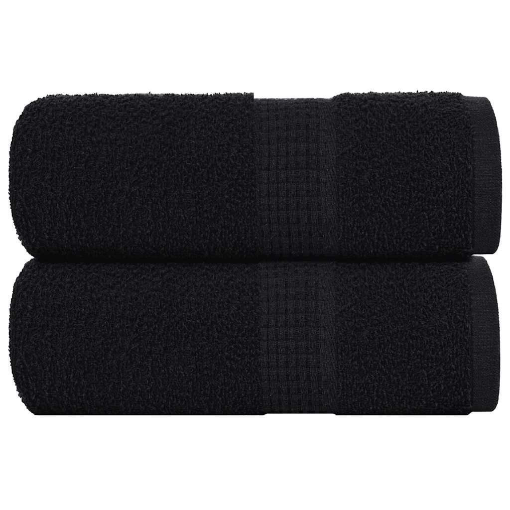 Ručníky Na Ruce 2Ks Černé 30X30Cm 360 G/M² 100% Bavlna Černá