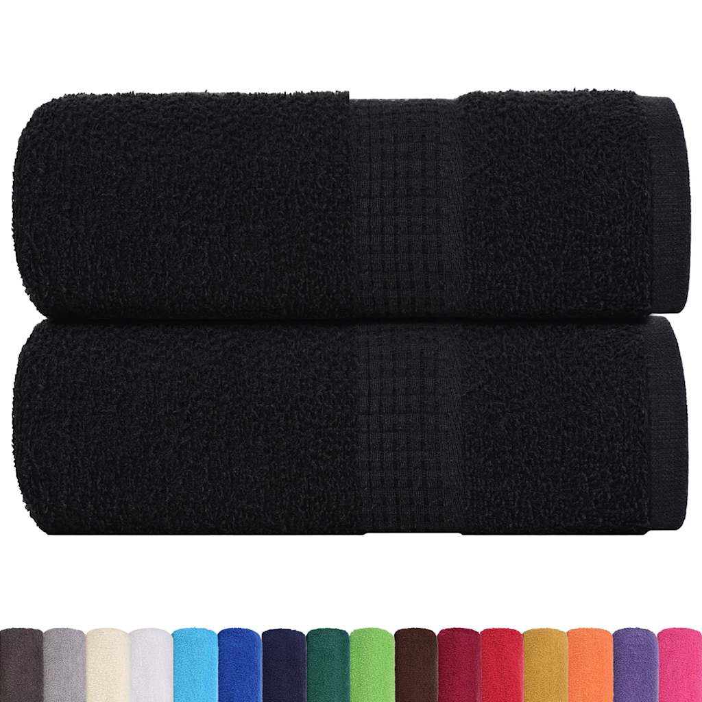 Ručníky Na Ruce 2Ks Černé 30X30Cm 360 G/M² 100% Bavlna Černá