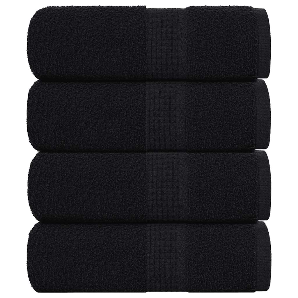 Ručníky Na Ruce 2Ks Černé 30X30Cm 360 G/M² 100% Bavlna Černá