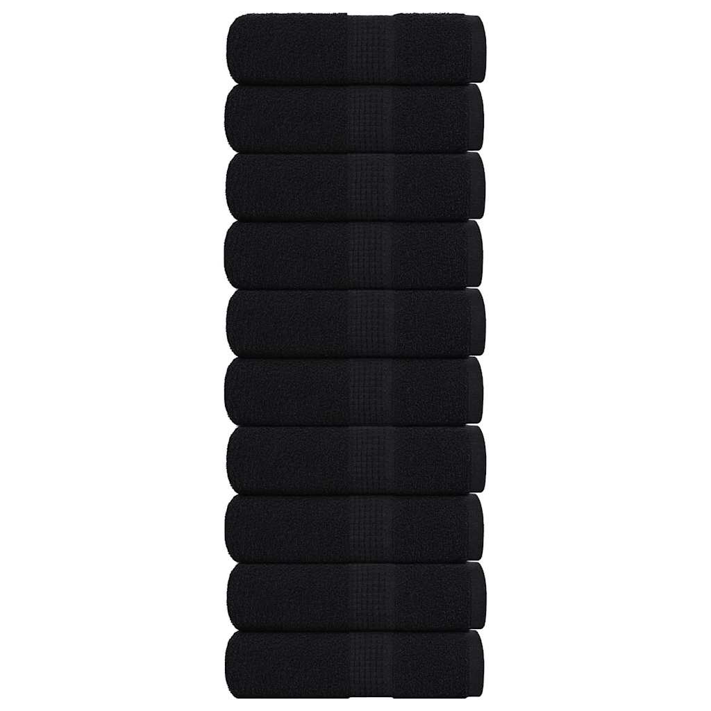 Ručníky Na Ruce 2Ks Černé 30X30Cm 360 G/M² 100% Bavlna Černá