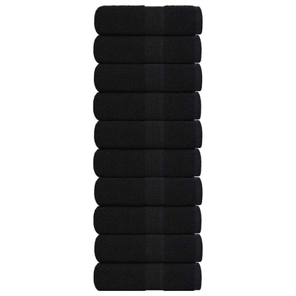 Ručníky Pro Hosty Frogn 10 Ks Černé 30X50 Cm 360 G/M²
