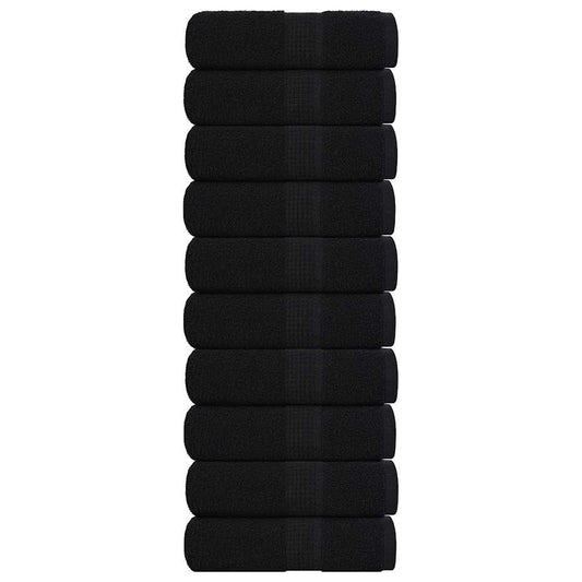Ručníky Pro Hosty Frogn 10 Ks Černé 30X50 Cm 360 G/M²