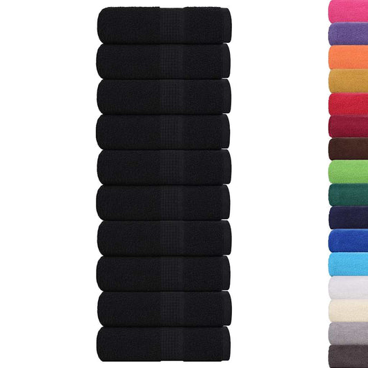Ručníky Pro Hosty Frogn 10 Ks Černé 30X50 Cm 360 G/M²