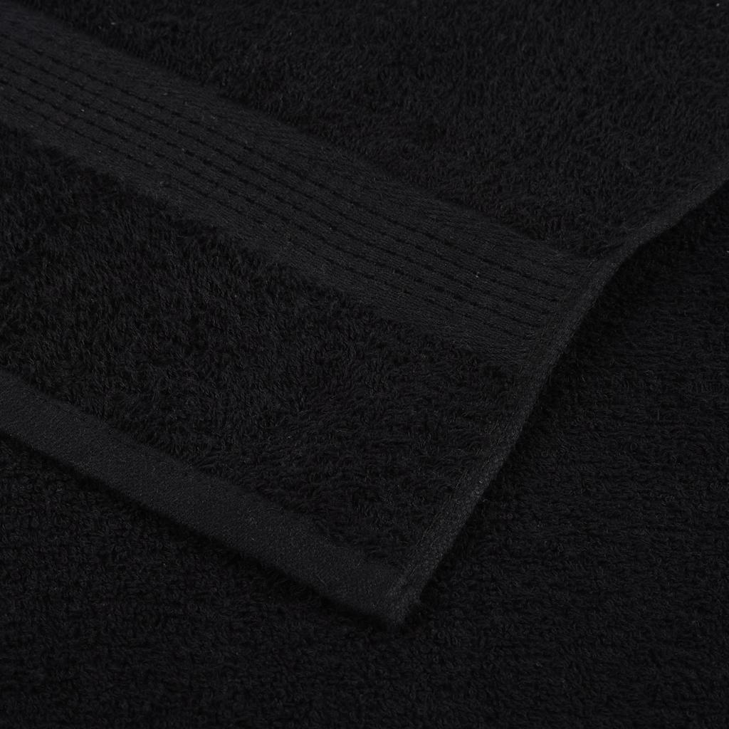 Ručníky Pro Hosty Frogn 10 Ks Černé 30X50 Cm 360 G/M²