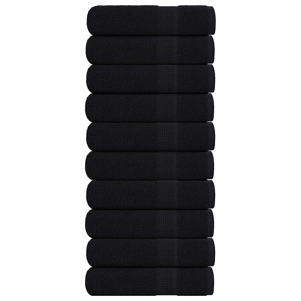 Ručníky Na Ruce 2Ks Černé 30X30Cm 360 G/M² 100% Bavlna Černá