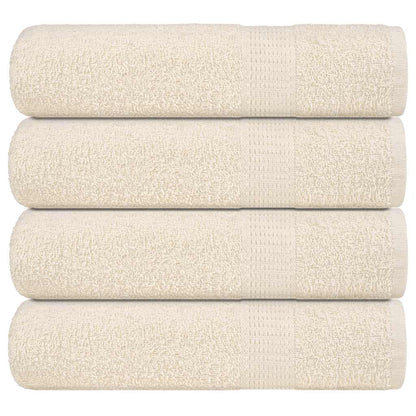 Sprchové Ručníky 10 Ks Krémové 360 G/M² 100% Bavlna Krémová