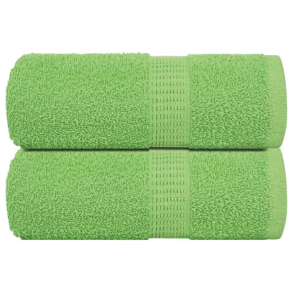 Ručníky 2 Ks Jablkově Zelené 360 G/M² 100% Bavlna Jablkově Zelená