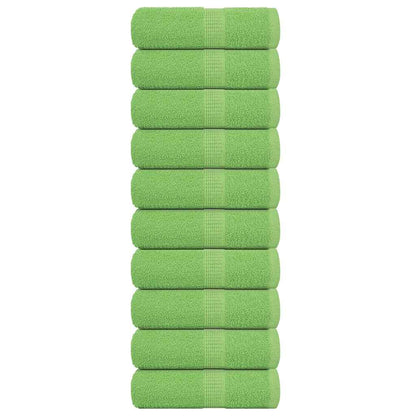 Ručníky 2 Ks Jablkově Zelené 360 G/M² 100% Bavlna Jablkově Zelená