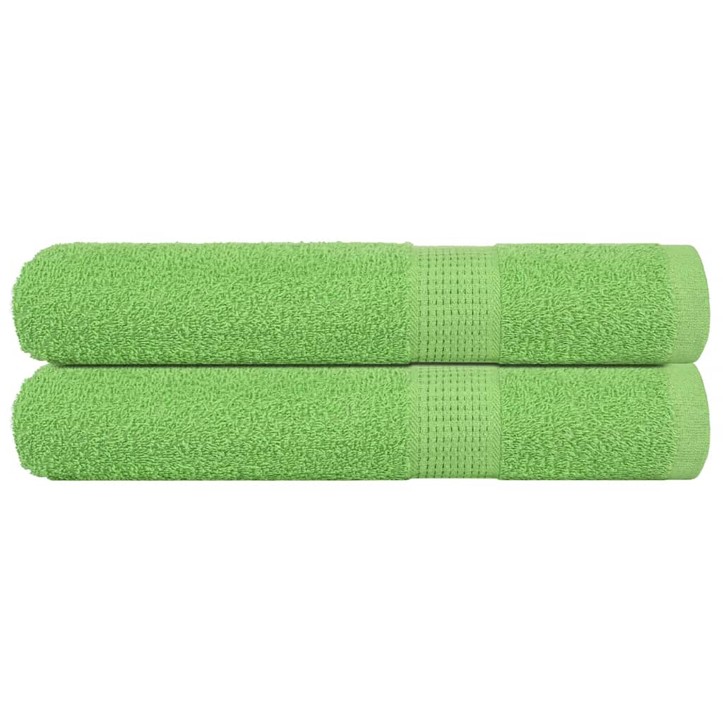 Ručníky 2 Ks Jablkově Zelené 360 G/M² 100% Bavlna Jablkově Zelená
