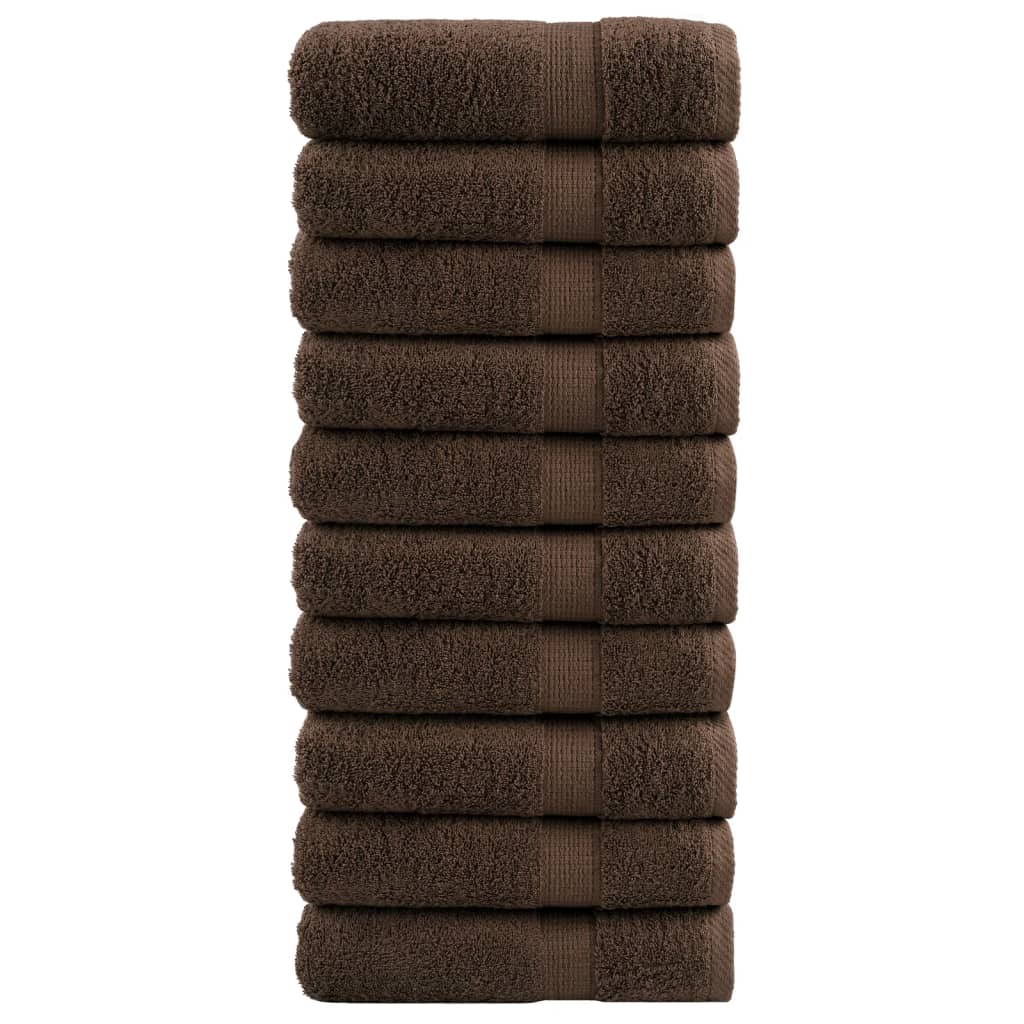 Prémiové Ručníky Solund 2 Ks Hnědé 600 G/M² Hnědá