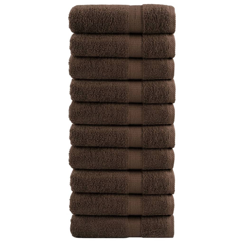 Prémiové Ručníky Solund 2 Ks Hnědé 600 G/M² Hnědá