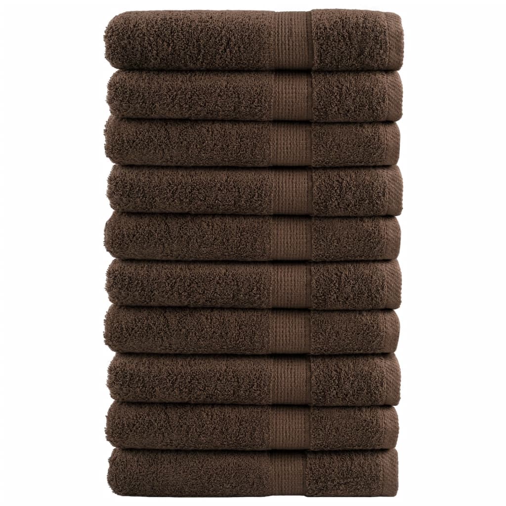 Prémiové Ručníky Solund 2 Ks Hnědé 600 G/M² Hnědá