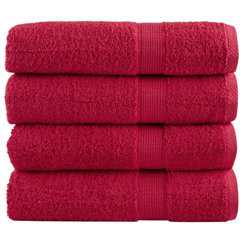 Premium Ručníky Solund 2 Ks Červené 600 G/M² Červená