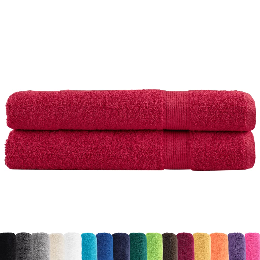 Premium Ručníky Solund 2 Ks Červené 600 G/M² Červená