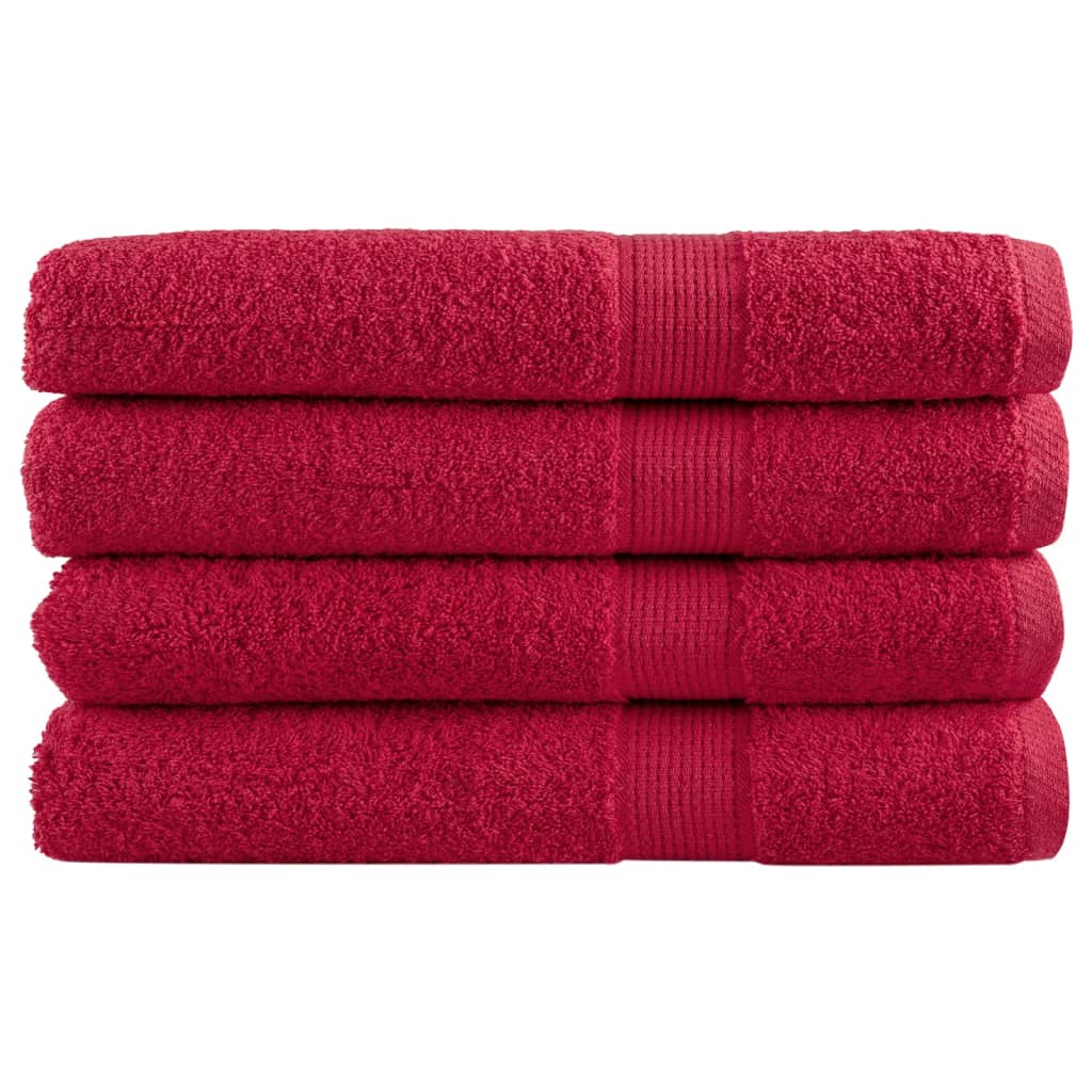 Premium Ručníky Solund 2 Ks Červené 600 G/M² Červená