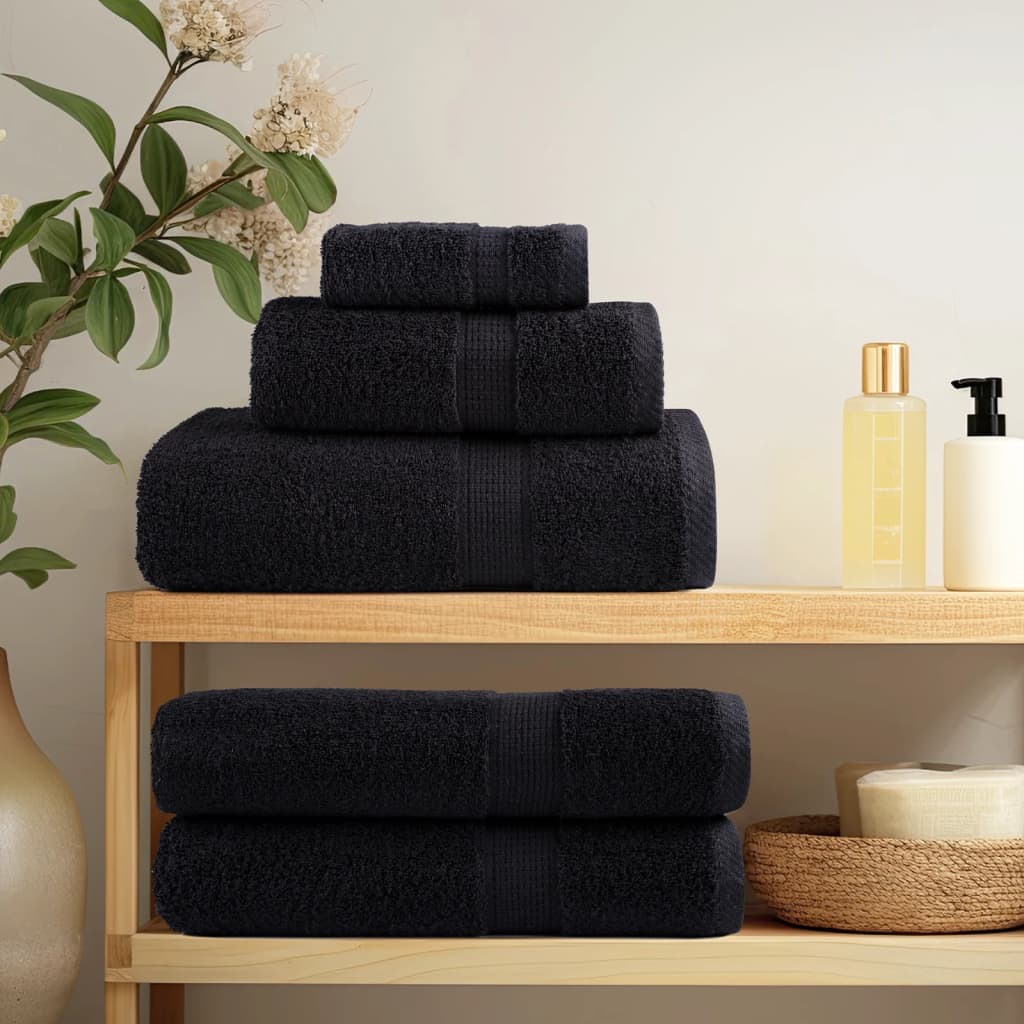 Premium Ručníky Solund 4 Ks Černé 600 G/M² Černá