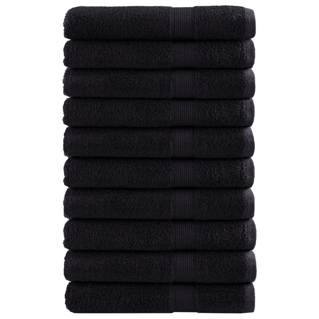 Premium Ručníky Solund 4 Ks Černé 600 G/M² Černá
