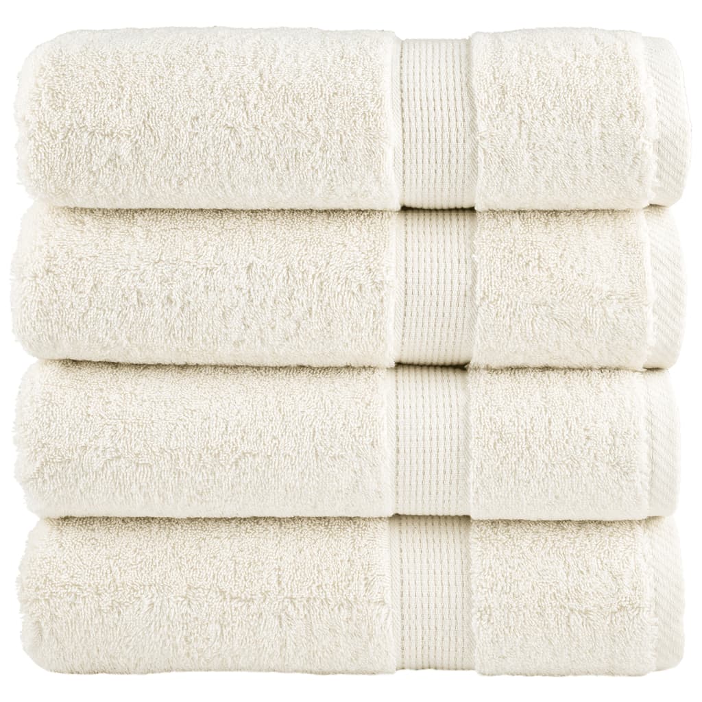 Premium Ručníky Solund 4 Ks 600 G/M² Krémová