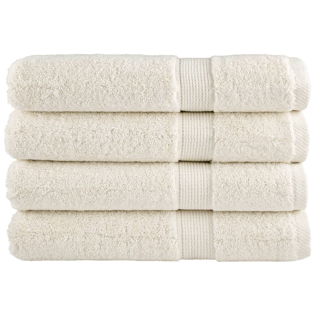 Premium Ručníky Solund 4 Ks 600 G/M² Krémová