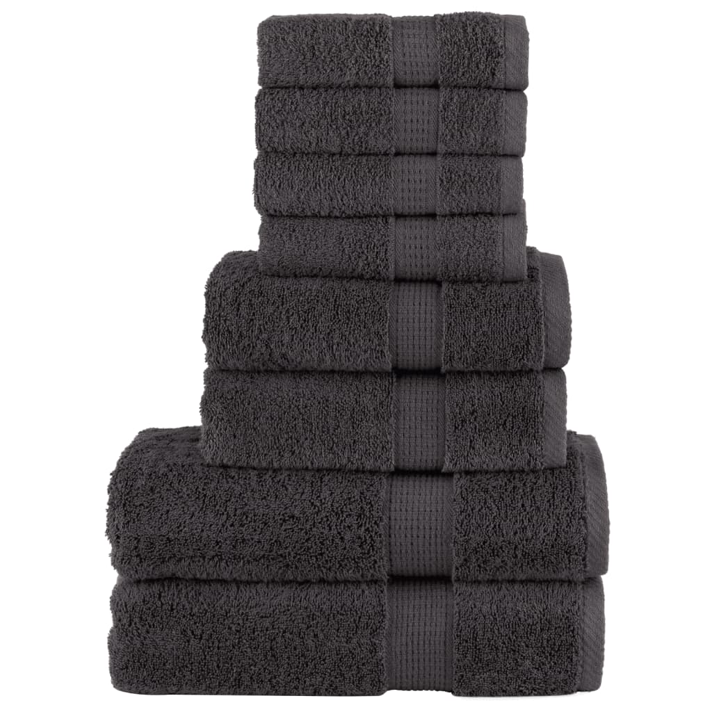 8Dílná Sada Ručníků Premium Solund Navy Modrá 600 G/M²