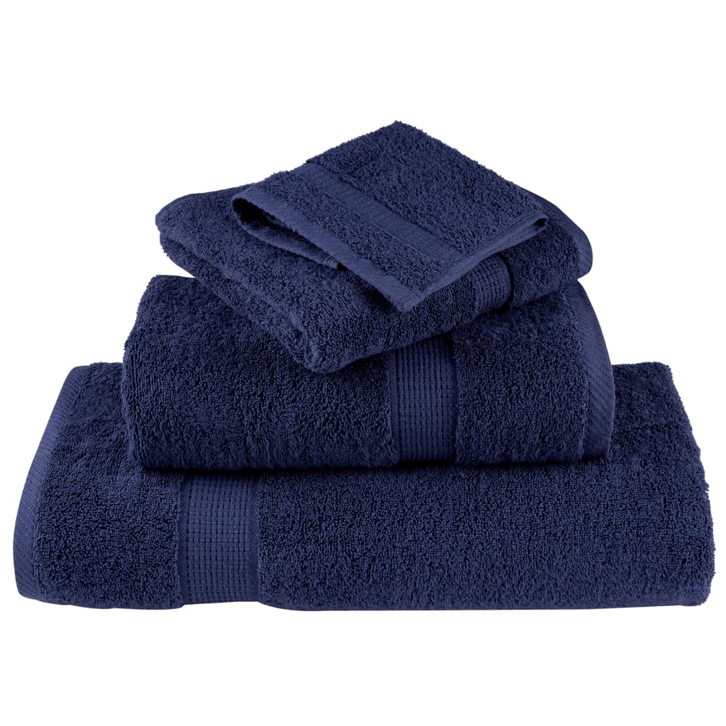8Dílná Sada Ručníků Premium Solund Navy Modrá 600 G/M²